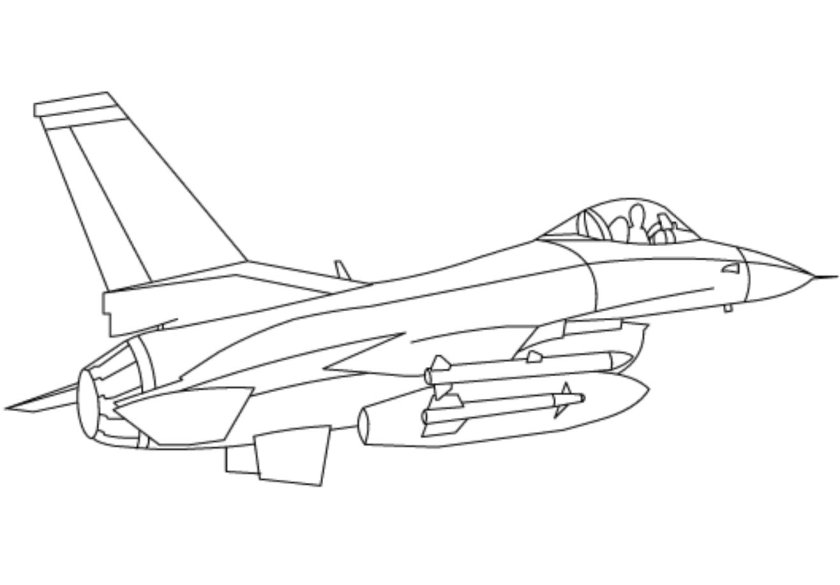 Раскраска истребитель