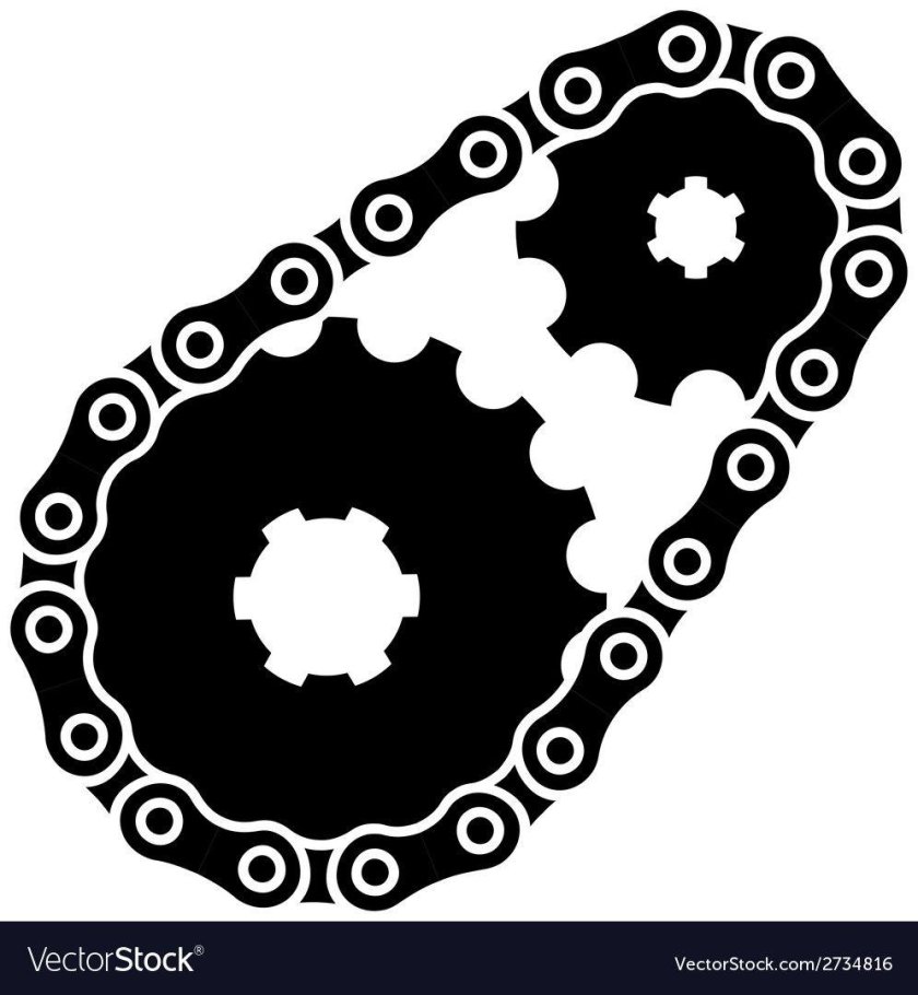 Цепь мотоцикла вектор