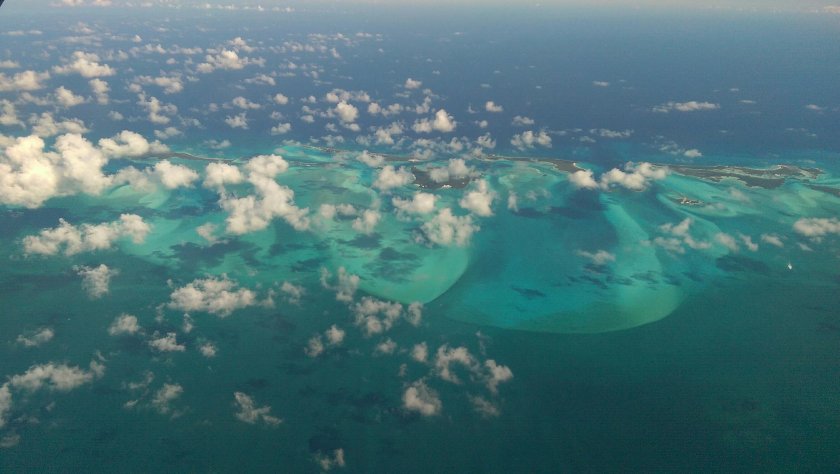 Багамы вид с самолета