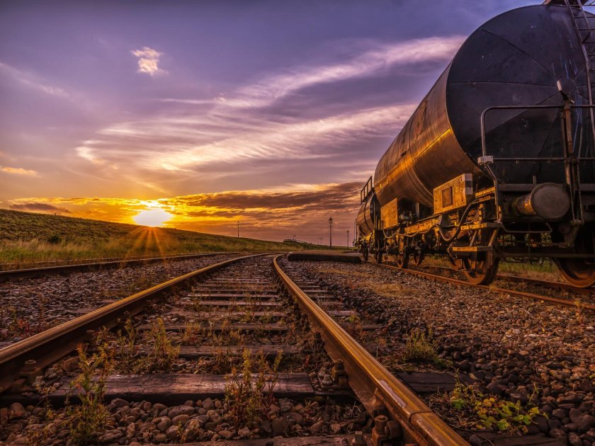 Железная дорога закат