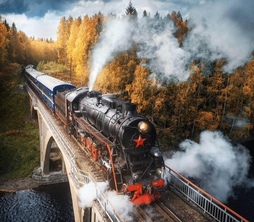 Ретро поезд Сортавала Рускеала