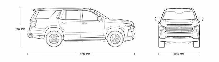 Габариты Шевроле Тахо 2021