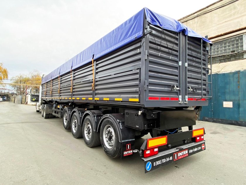 Самосвальный полуприцеп зерновоз