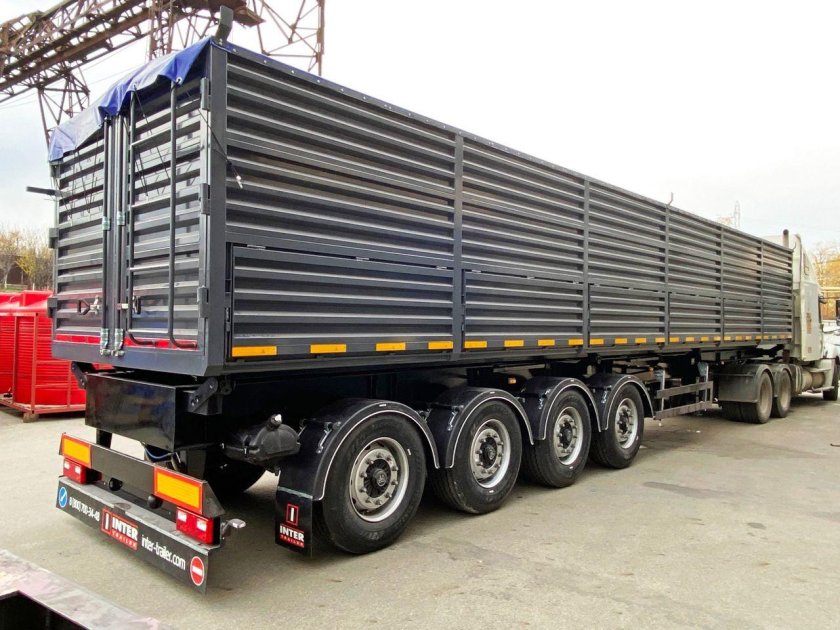 Самосвальный полуприцеп зерновоз