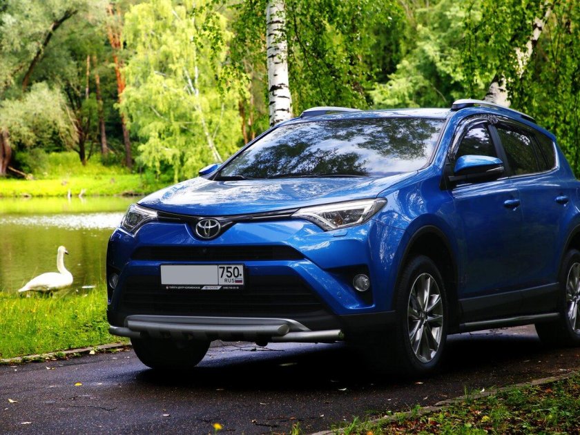 Тойота рав 4 синяя