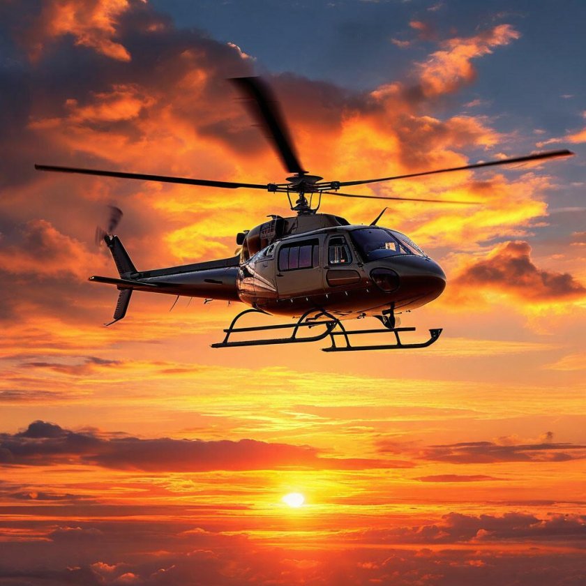 Вертолет в полете
