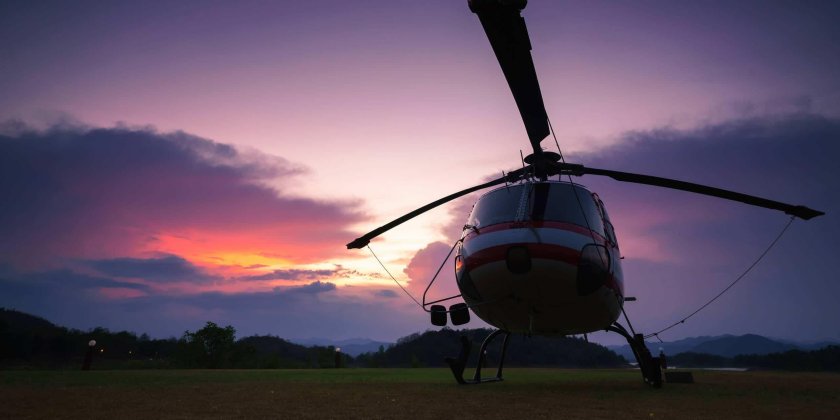 Вертолет пейзаж