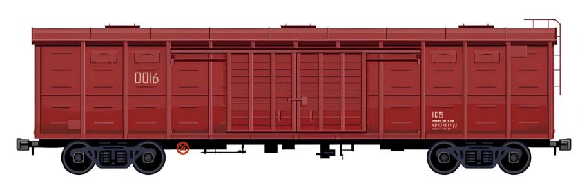Товарный вагон вид сбоку