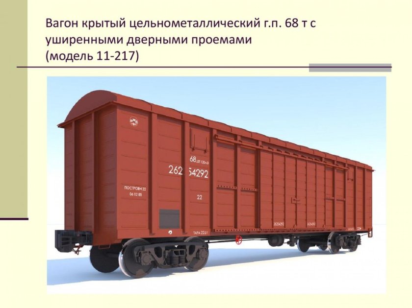 Крытый цельнометаллический вагон (модель 11-260)
