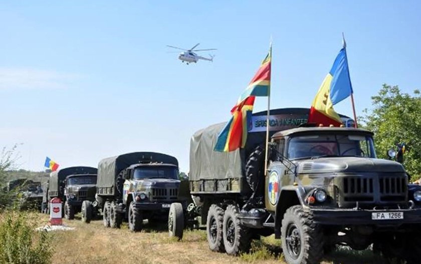 Колонна техники НАТО В Молдове