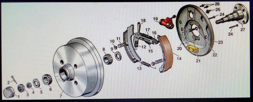 Задний тормозной барабан гольф 3