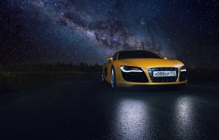 Audi r8 ночная