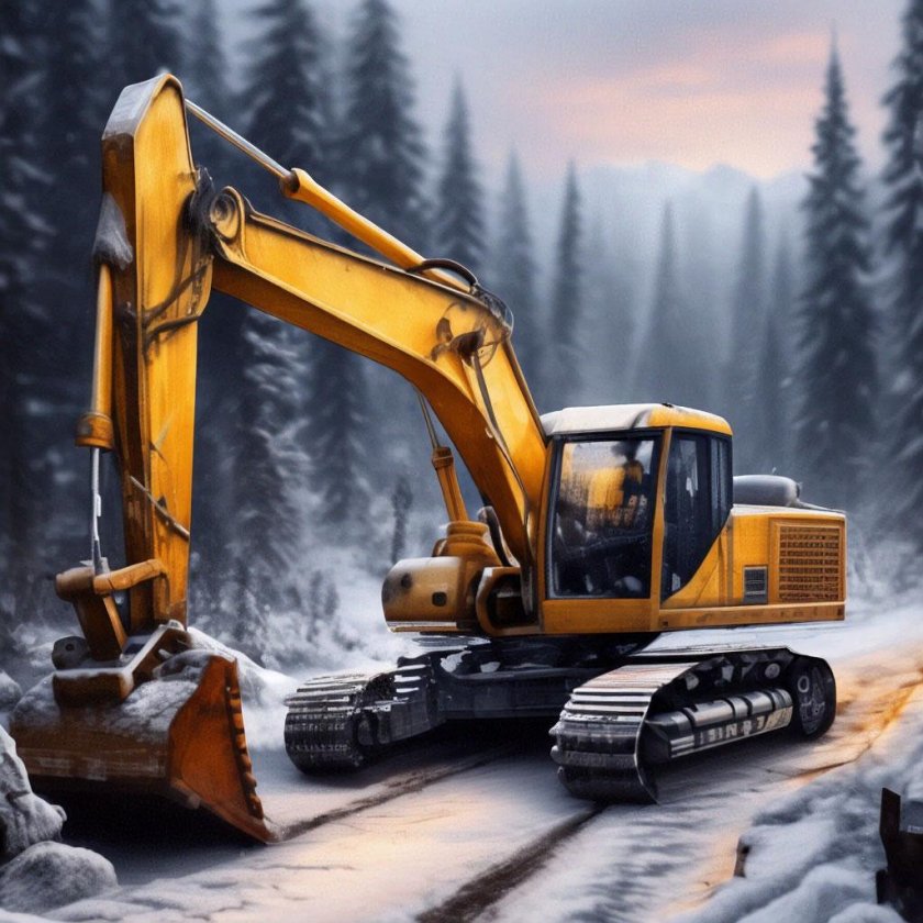 Новогодний экскаватор