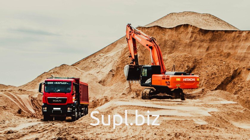 Карьер экскаватор песок Тонар