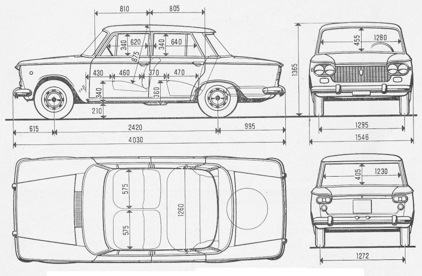 Fiat 1500 Blueprint