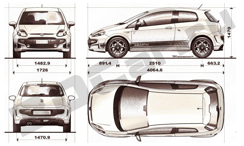 Fiat grande punto габариты