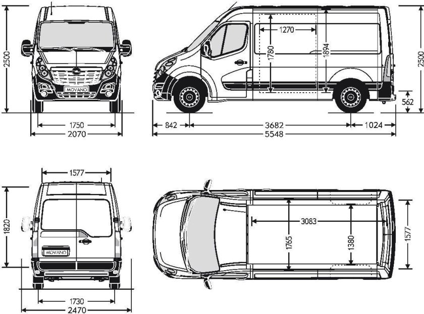 Рено мастер 3 габариты кузова