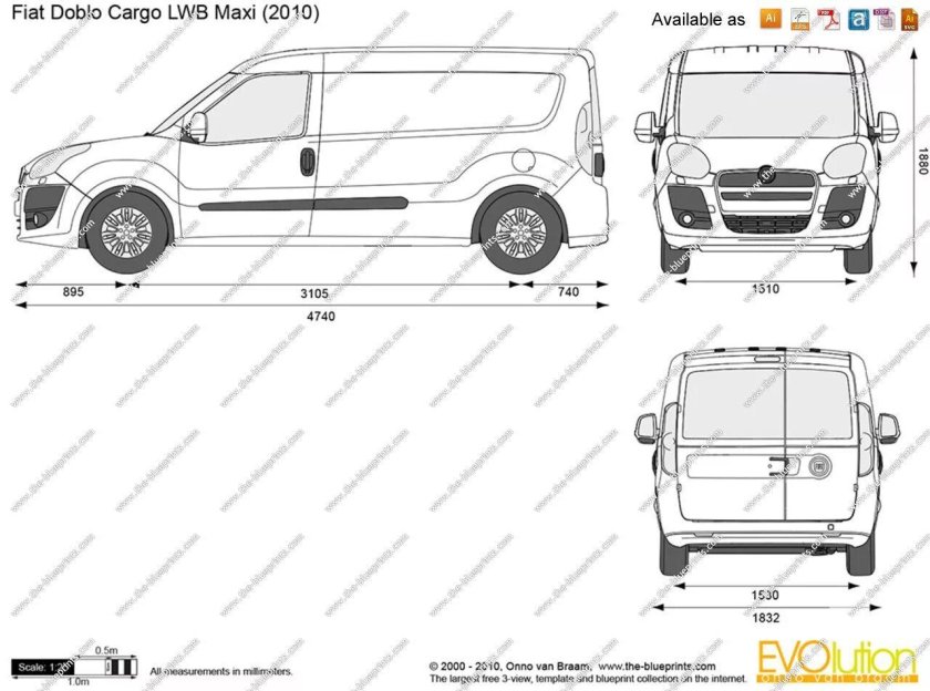 Фиат Добло габариты