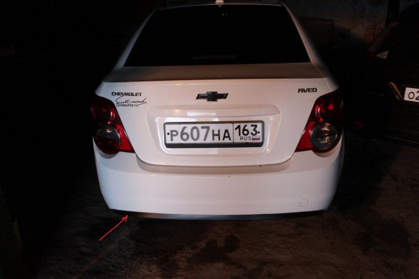 Шевроле Авео сзади