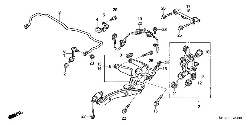 Задняя подвеска Хонда СРВ 4