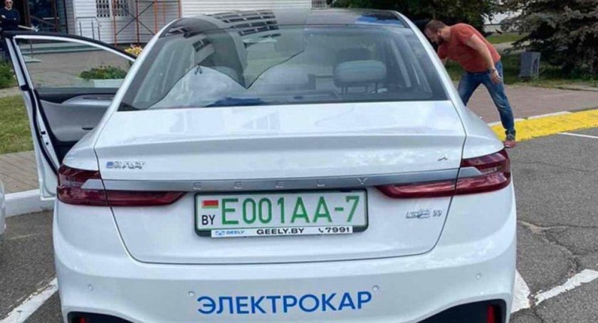 Номер авто в РБ электромобиль
