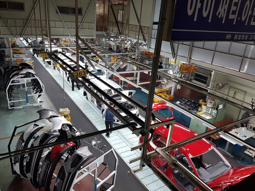 Завод Хендай в Южной Корее