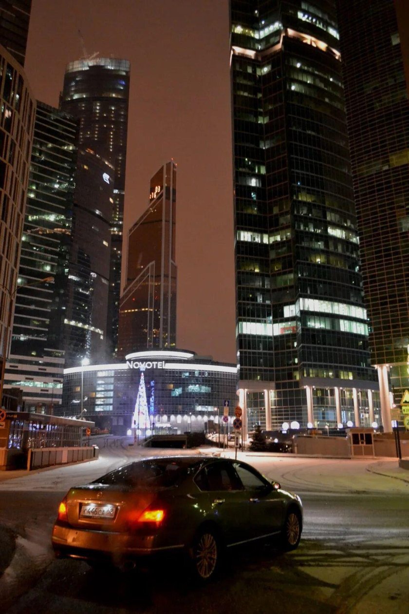 Москва Сити ночью 2022