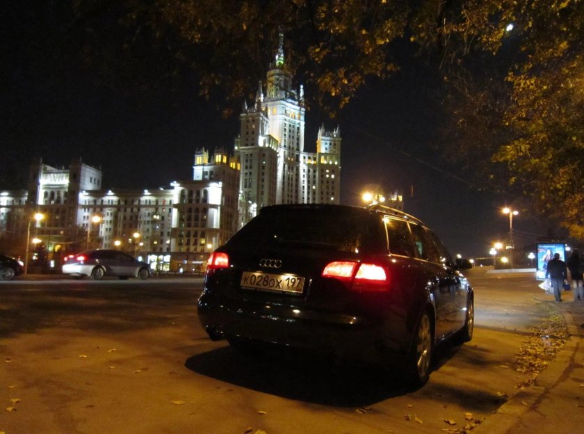 Москва ночью на машине