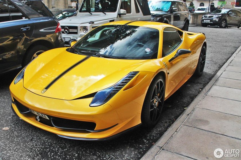 Феррари 458 желтая