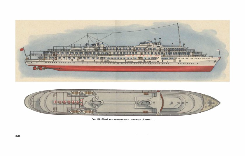 Речной теплоход. Проекта 588 чертеж