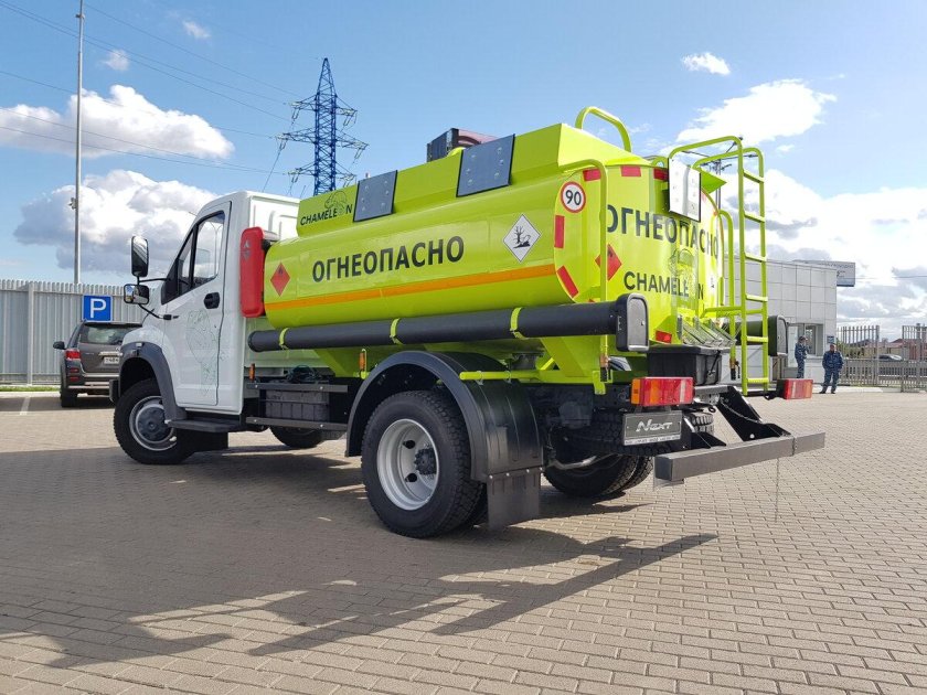 Бензовоз вид сверху