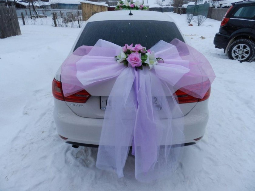 Банты на машину на свадьбу