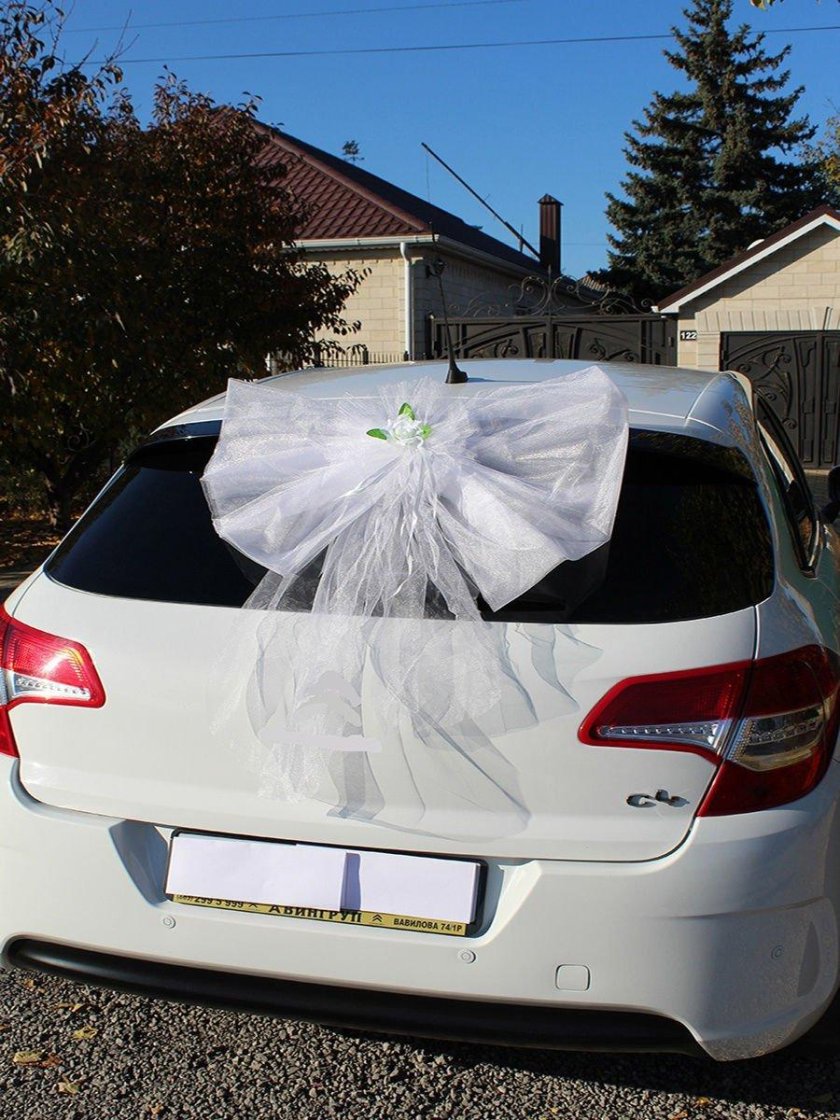 Банты на машину на свадьбу