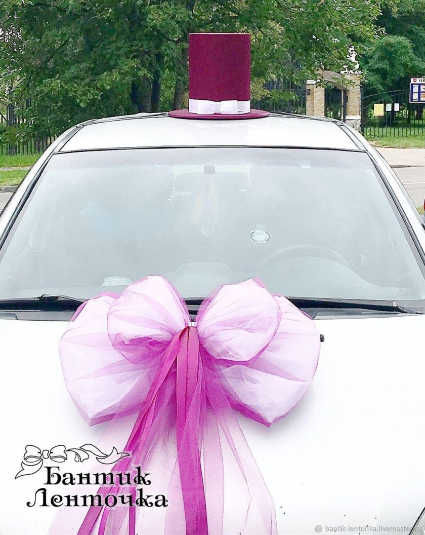 Свадебные украшения на машину