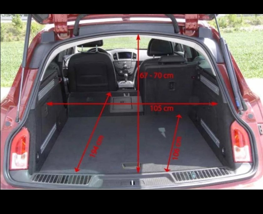 Opel Astra габариты багажника