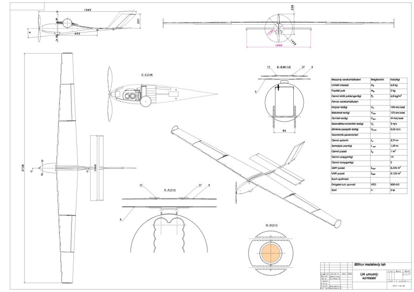 БПЛА Орлан-10 чертеж