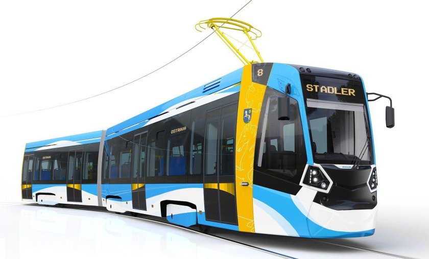 Трамвай Stadler в85600м