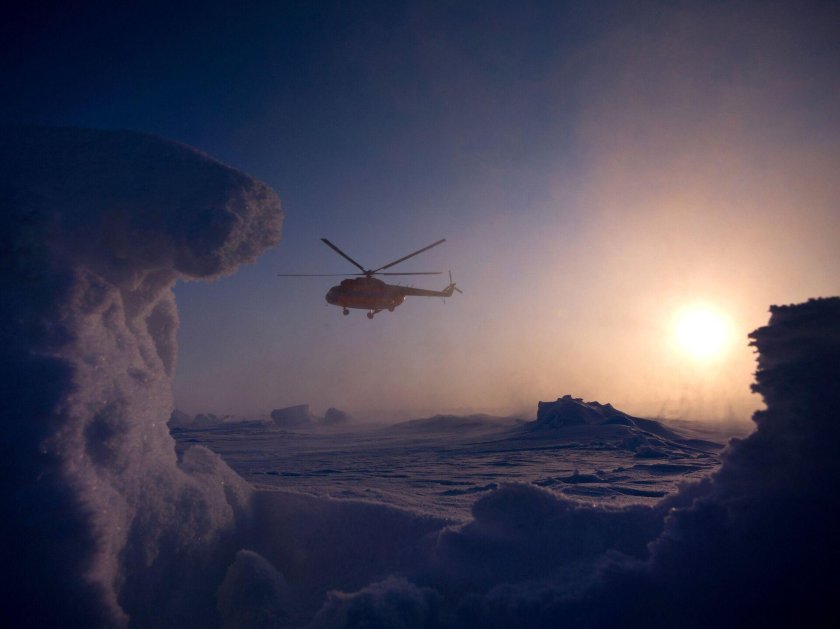 Вертолет в тумане