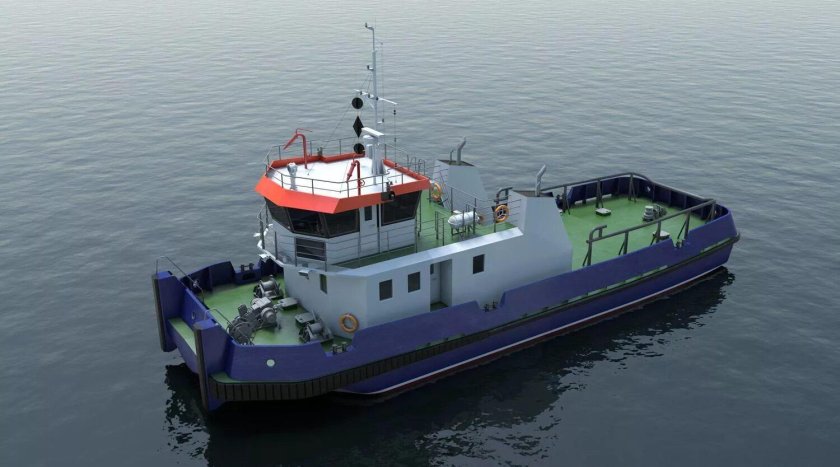 Мелкосидящий буксир-толкач