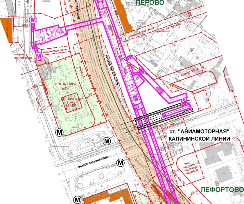 Схема станции Авиамоторная БКЛ