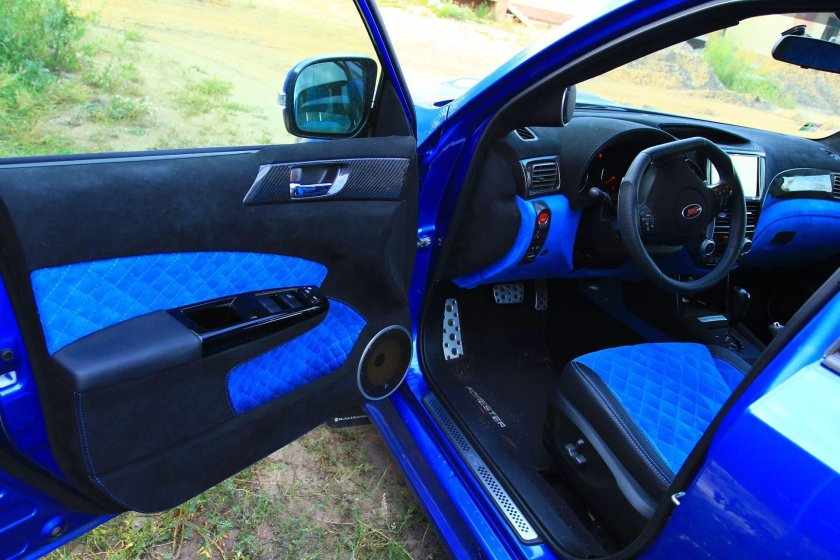 Обшивка салона Приора 2 синяя