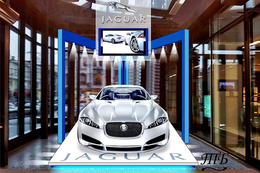 Стенд для машины в автосалоне