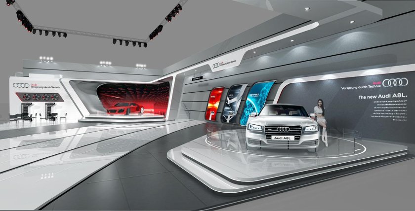 Выставочный стенд для машин