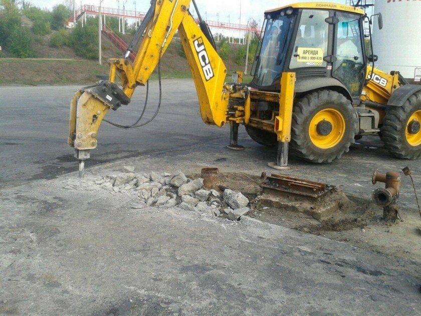 Гидромолот на базе экскаватора