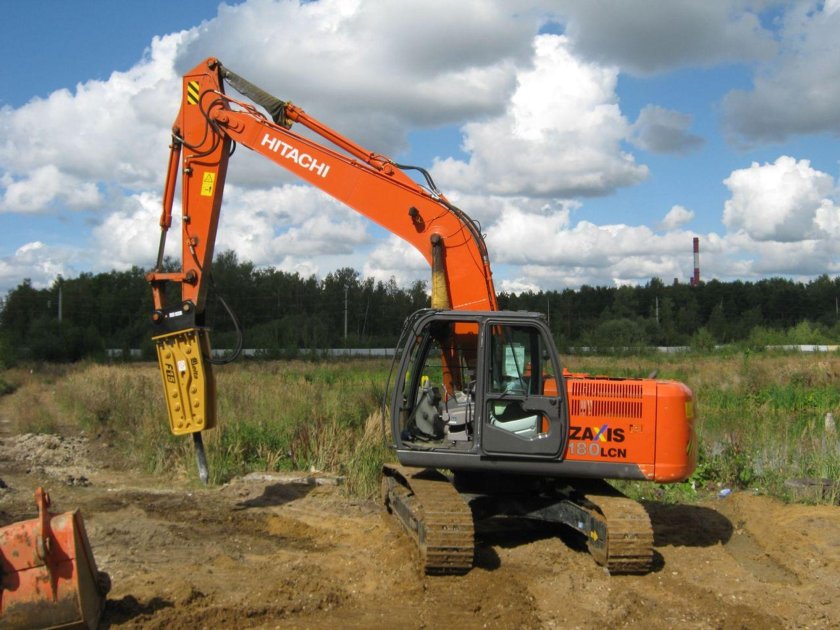 Hitachi zx330 с гидромолотом