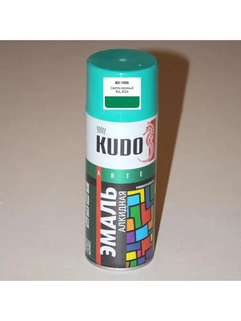 Эмаль универсальная светло-зеленая Kudo 520мл