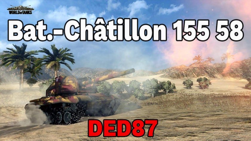 World of Tanks bat Chatillon 155 58 разрешение 1440*900
