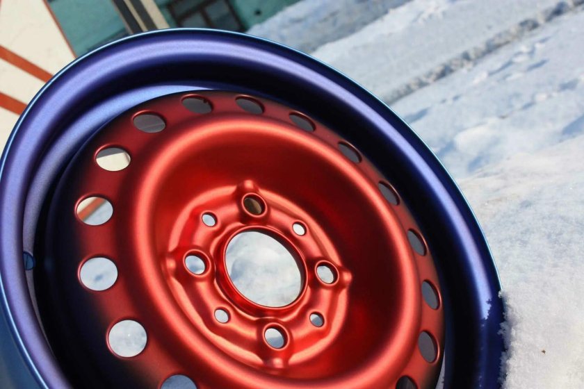 Покрасить штампованные диски