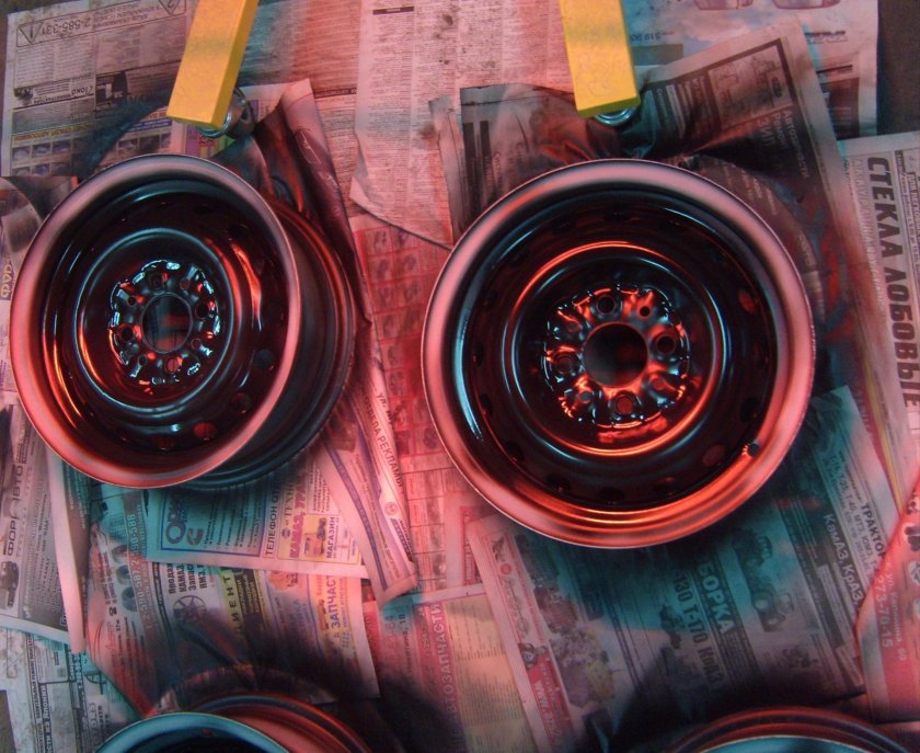 Покрасить штампованные диски