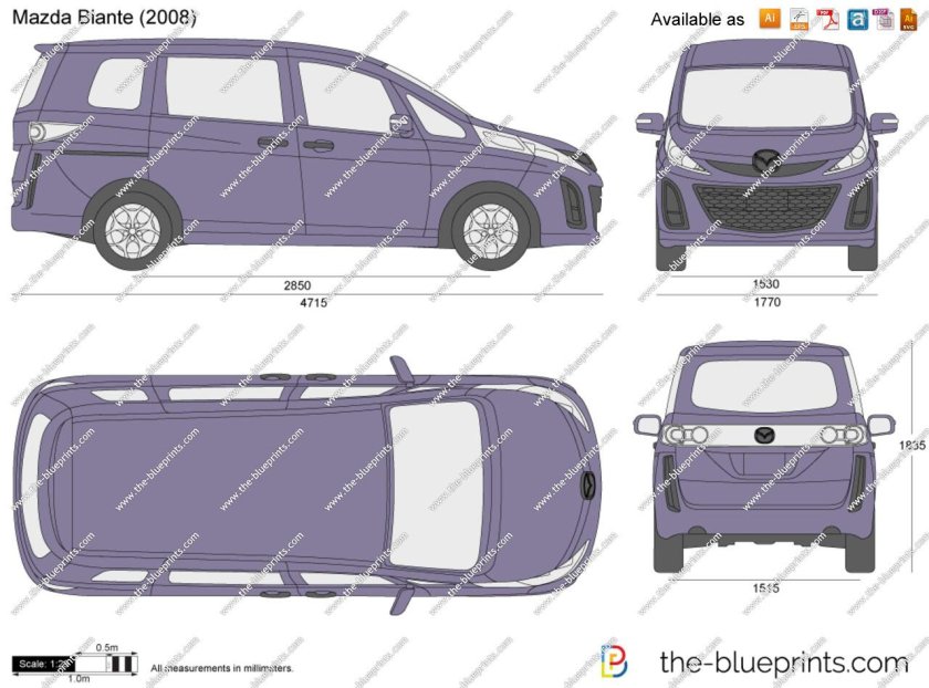 Габариты Мазда Бианте